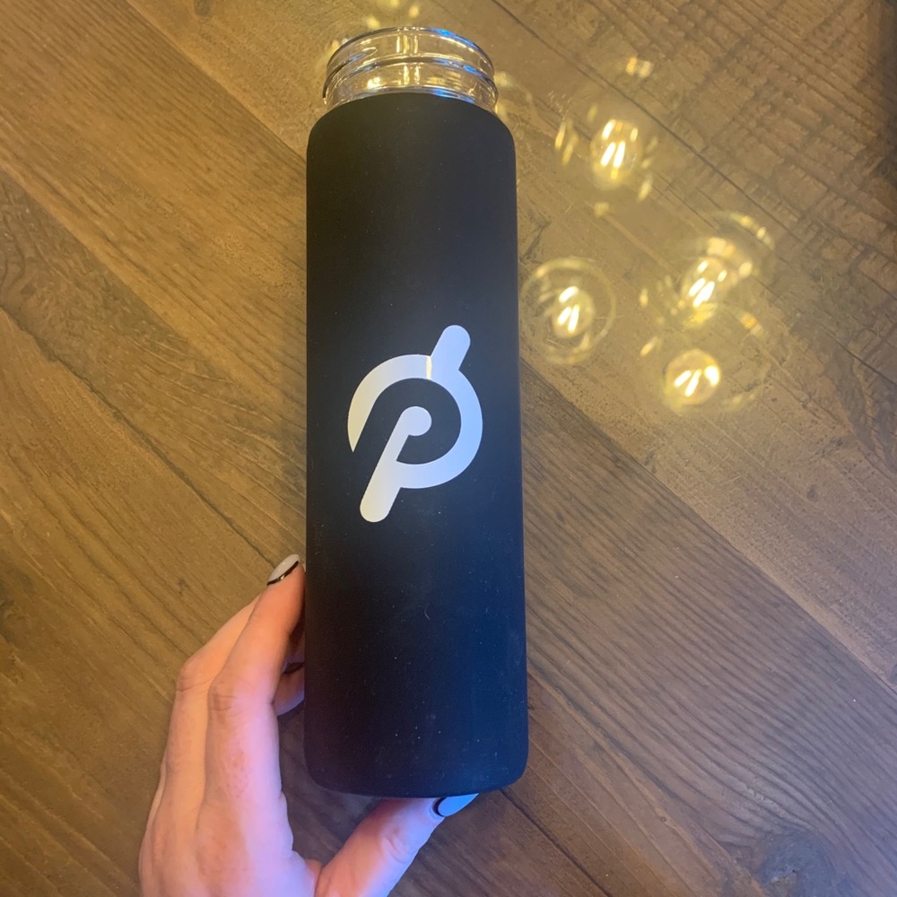 Only used once! Glass Peloton Bottle.